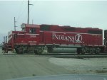  Indiana Railroad 3805 stopped to let off switchman to start switching cars around